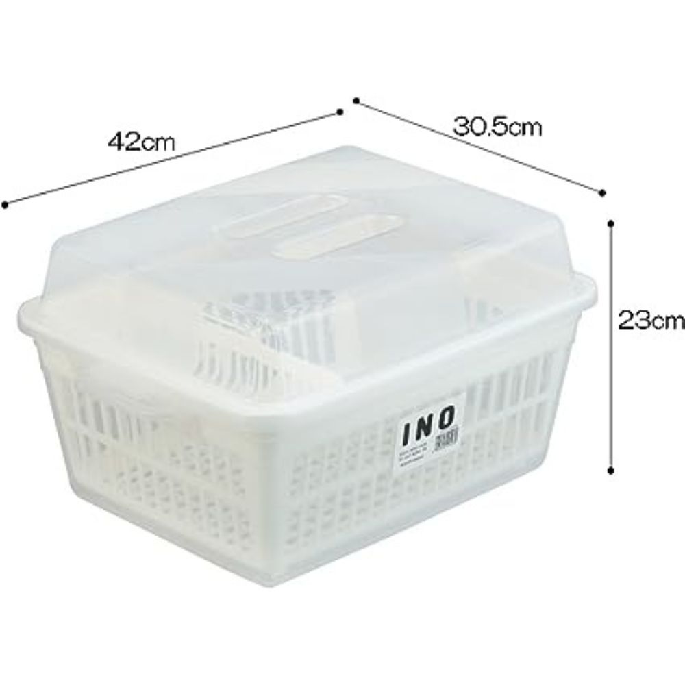 碗碟瀝水籃 | 長方型 | Inomata | 日本製 | I-0050