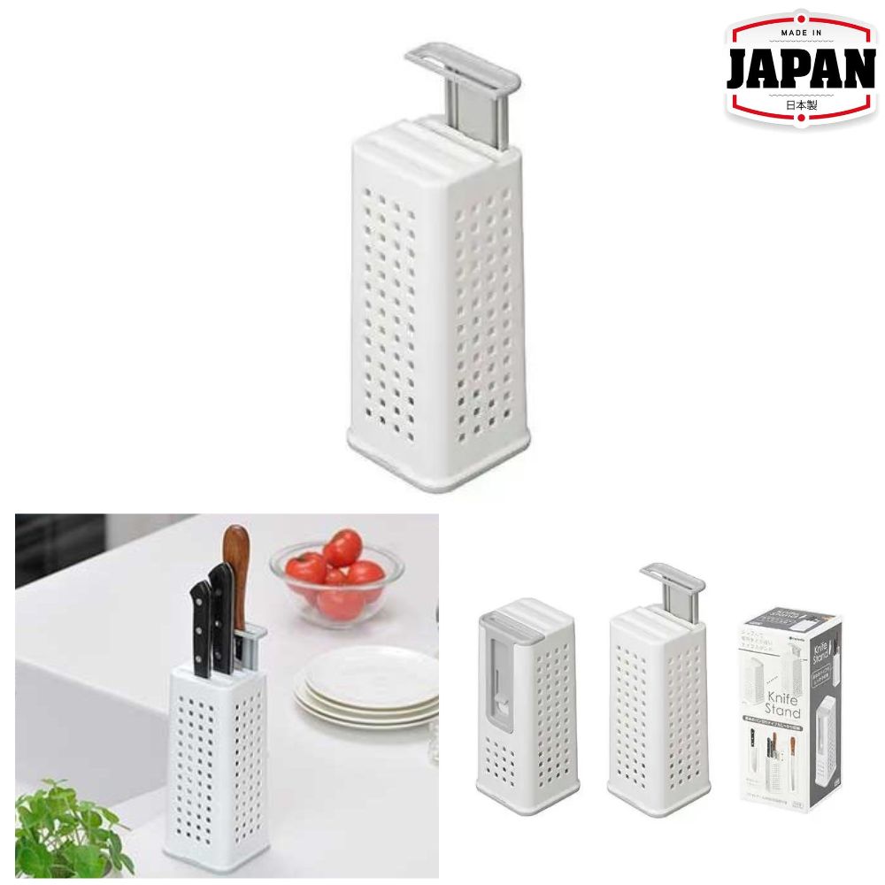 刀具收納架 | 直立式 | 白色 | INOMATA | 日本製 | I-0400