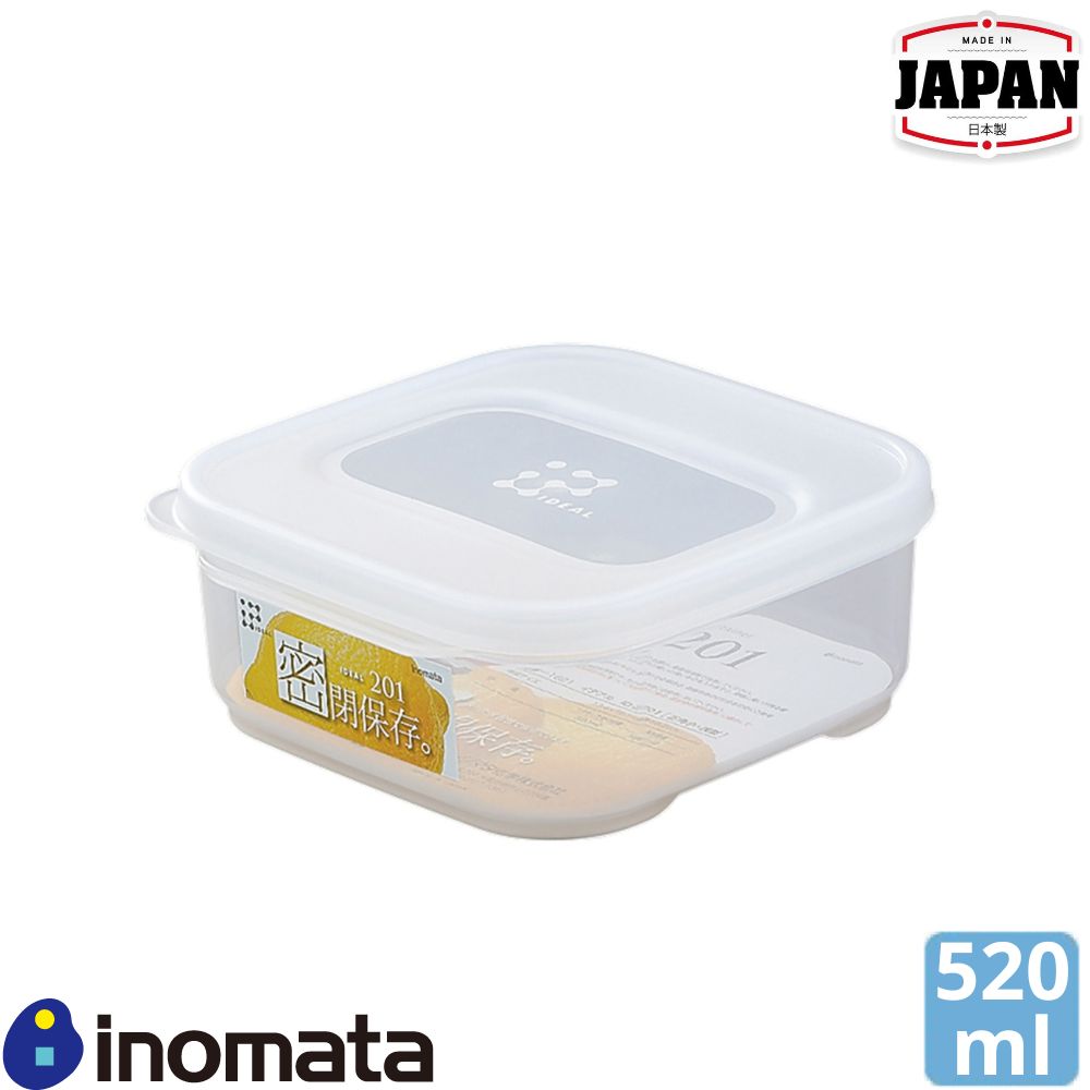 微波爐塑膠食物盒 | 方型 | 520ml | 日本 INOMATA | 日本製 | I-1621