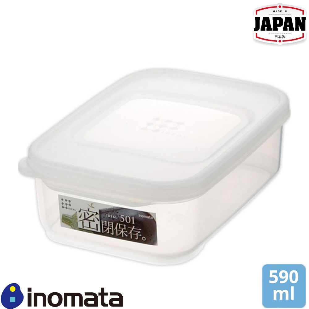 微波爐塑膠食物盒 | 長方型 | 590ml | 日本 INOMATA | 日本製 | I-1651