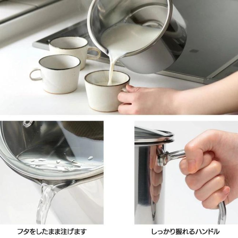 單柄不銹鋼多用鍋 | 16 cm | 日本 KAKUSEE | NW-09